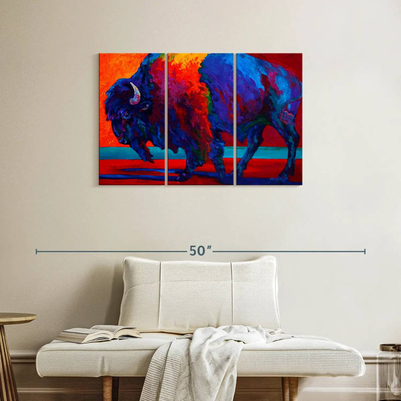 Abstract Bison, 24" H x 38" W