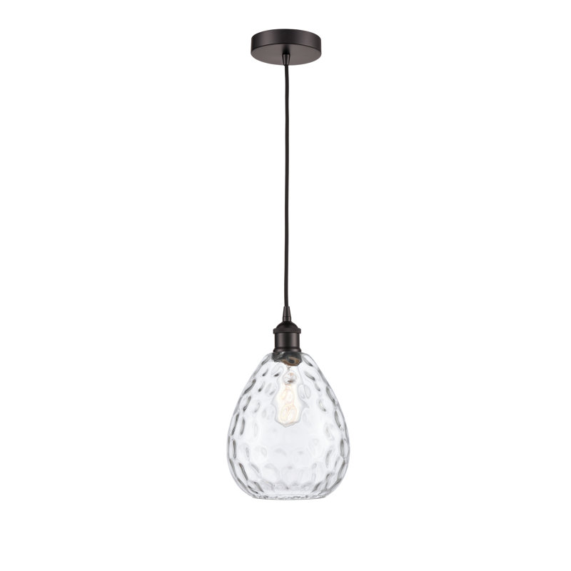 Luminaire suspendu simple à 1 lumière Oceanne, Bronze huilé