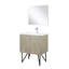 Rustique 30 po Meuble-lavabo large pour la salle de bain avec comptoir en quartz blanc, robinet et surface de miroir l 28 po x P 20-1765742159
