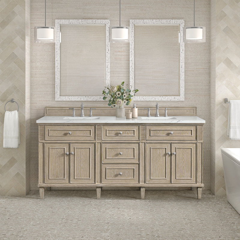 Lorelai 72'' W Double Vanity, Black Onyx, Siberian