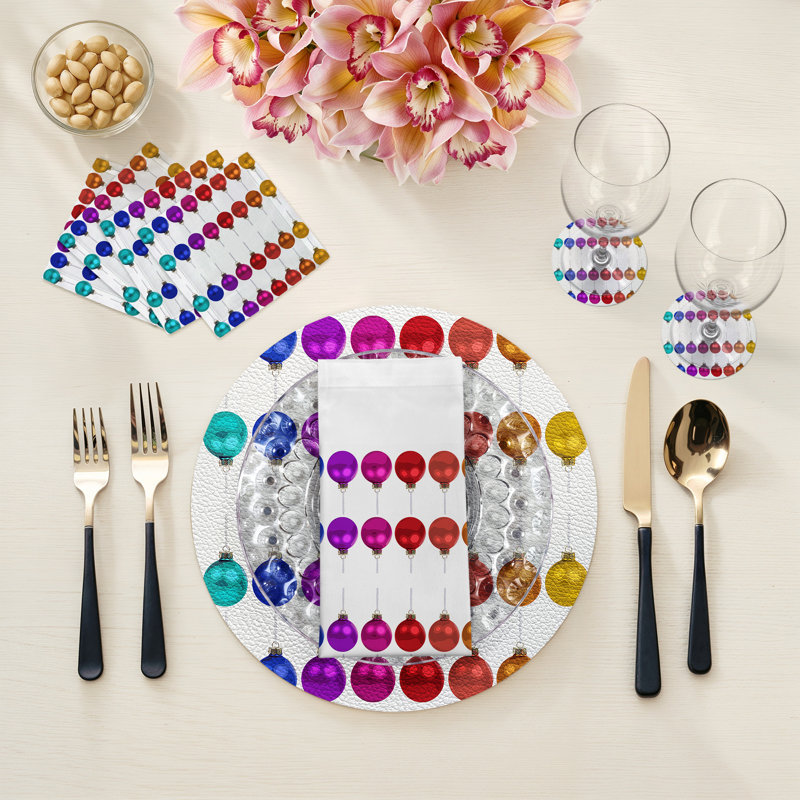 Sous-verres ronds en cuir végétalien Merry