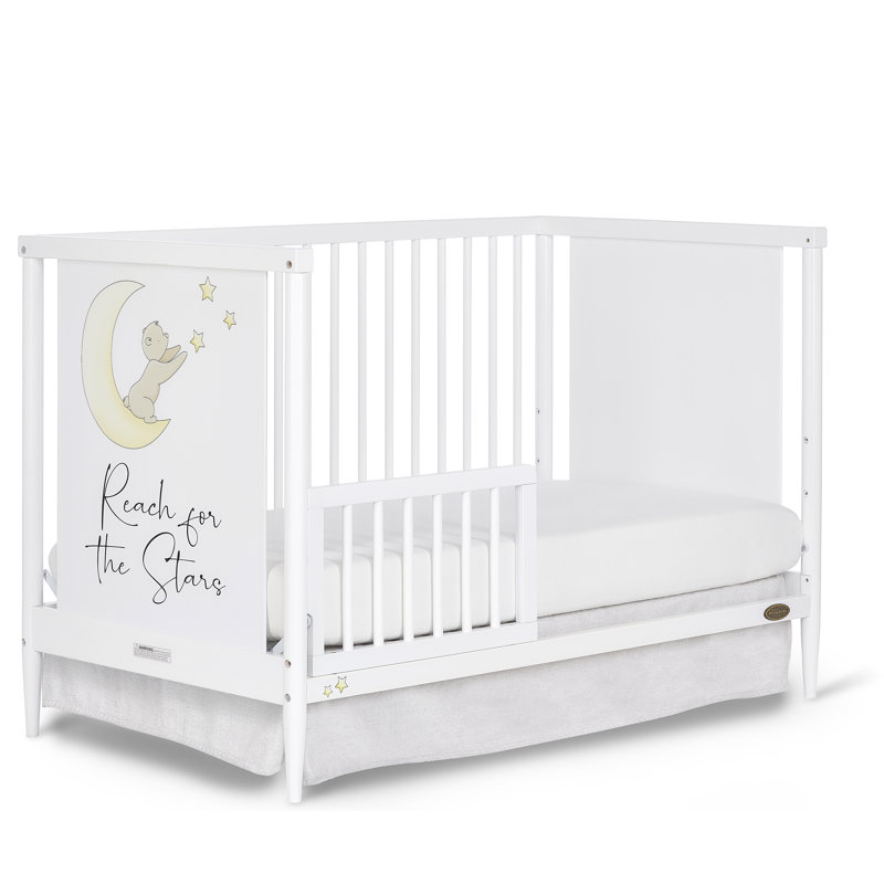 White Pine Moon Bear Convertible Crib with Changing Table