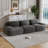 Boneless Sofa Corduroy Fabric Modular Multi-combination Anti-slip Design For Living Rooms Bedrooms-1843709327-1818949849