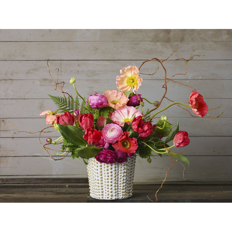 Pot de fleurs en céramique Tawnni, H 6,5 po x l 7 po x P 7 po