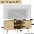 55" Corner TV Stand With Rattan Doors and Storage