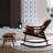 Italian light luxury retro simple rocking chair