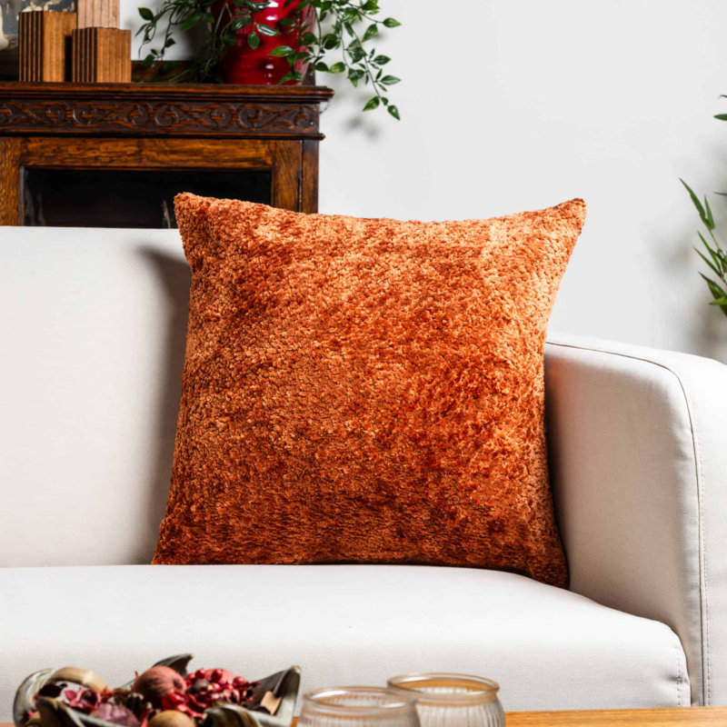 Orange Cushion, 43x43cm, Synthetic filled