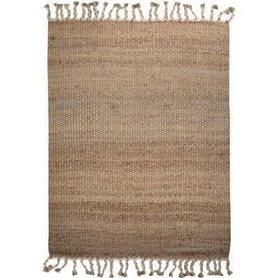 Tapis brun noué à la main de conception unique