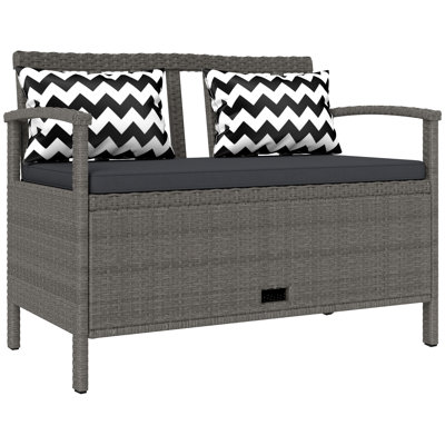 Rattan Storage Bench