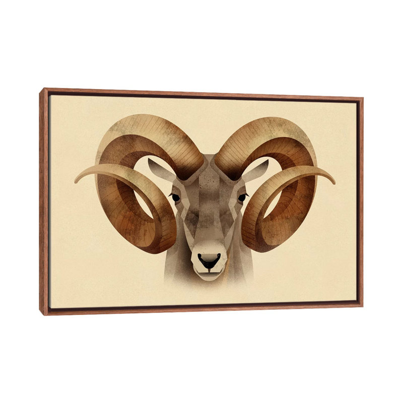 Urial by Dieter Braun - Print on Canvas, Classic Brown Wood Framed, 152.5 cm H x 101.5 cm W