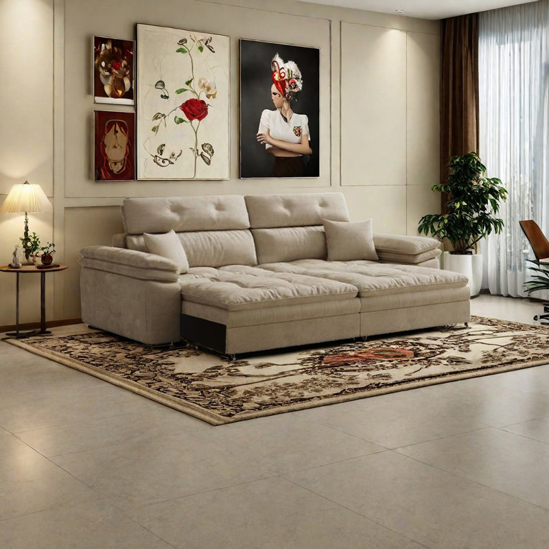 Multifunctional electric sofa, 37.4" H x 94.49" W x 39.37" D