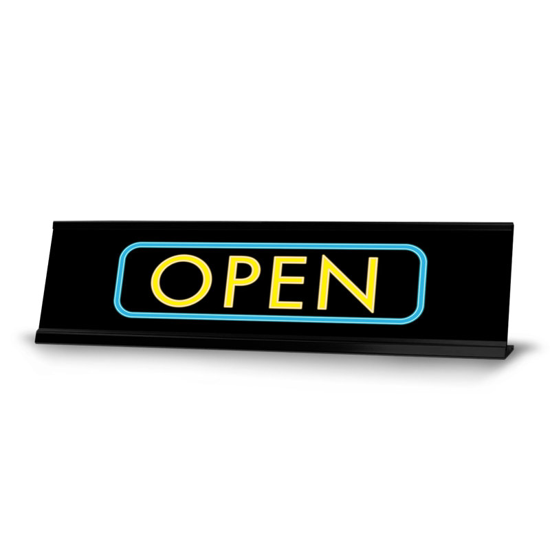 Open Desk Sign