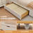 Contemporary Glam Extra-Tall Tufted Velvet Upholstered Platform Bed with Storage Drawers, King, Cream -1874685106-1874685104