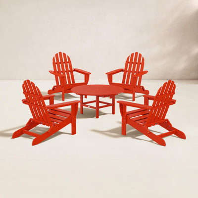 POLYWOOD® Classic Adirondack 4-Person Patio Seating Group