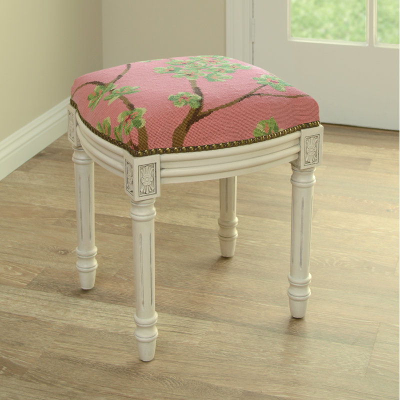 Tabouret d'appoint en bois massif, Rose
