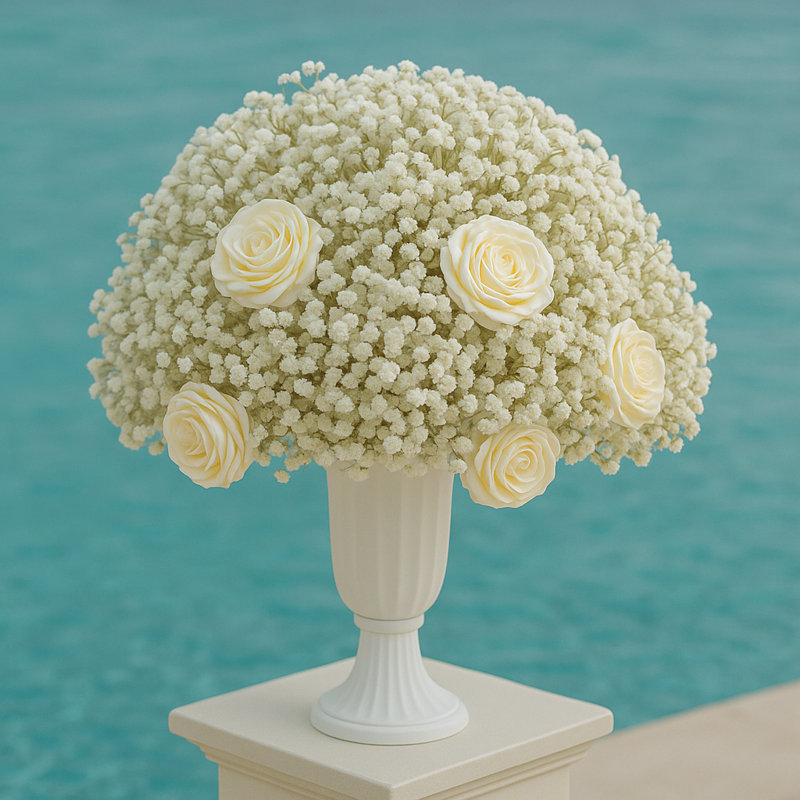 40cm Faux Flowering Plant