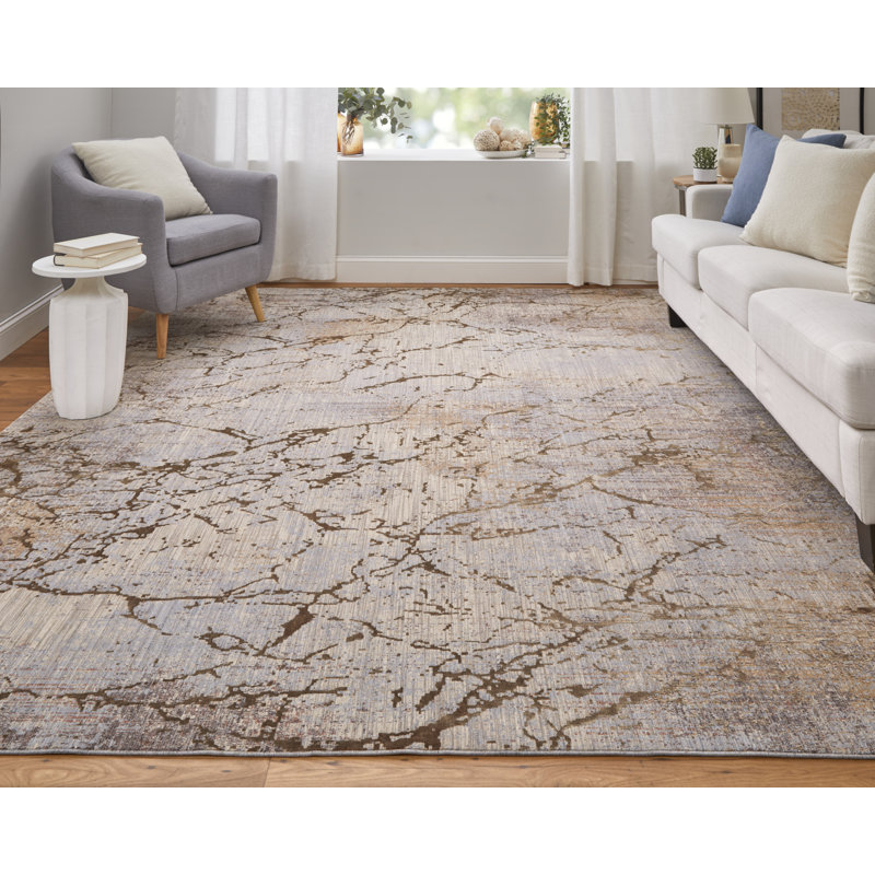 Rhun Abstract Indoor Rug, Rectangle 6'7" x 9'6"