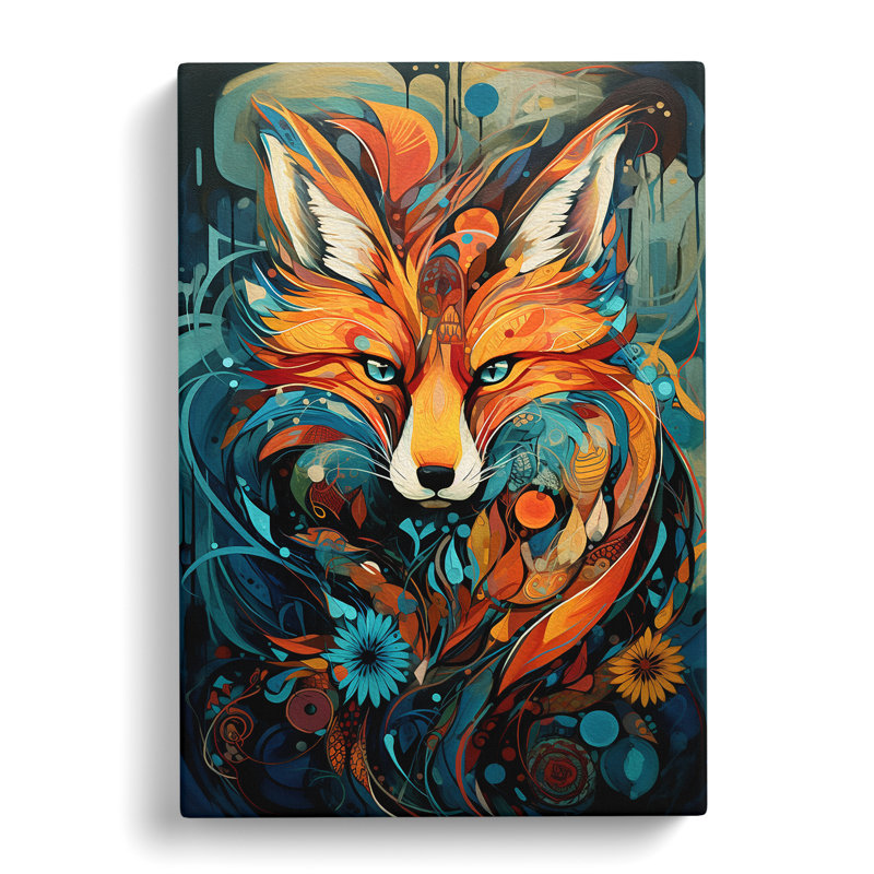 Fox Abstract - Wrapped Canvas, 50cm H x 35cm W x 3cm D