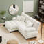Canapé Cloud pour salon en tissu chenille avec coussins lombaires et coussins décoratifs-12580581-12580601-12580583