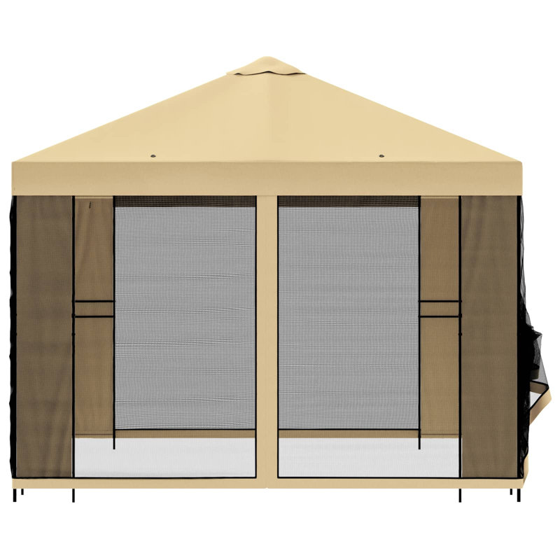 Vidaxl Gazebo Polyester And Steel, Cream