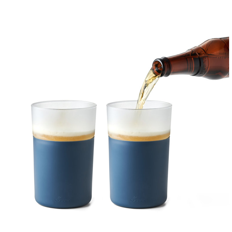 Rabbit Freezable 12 oz. Beer Glasses, Blue