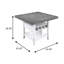 60.4" W COUNTER HEIGHT TABLE, GRAY+ANTIQUE WHITE-129759790