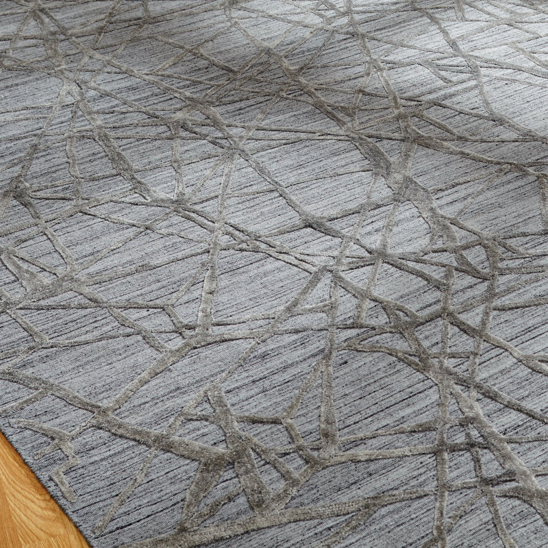 Morro Geometric Area Rug in Gray, Rectangle 8' x 10'