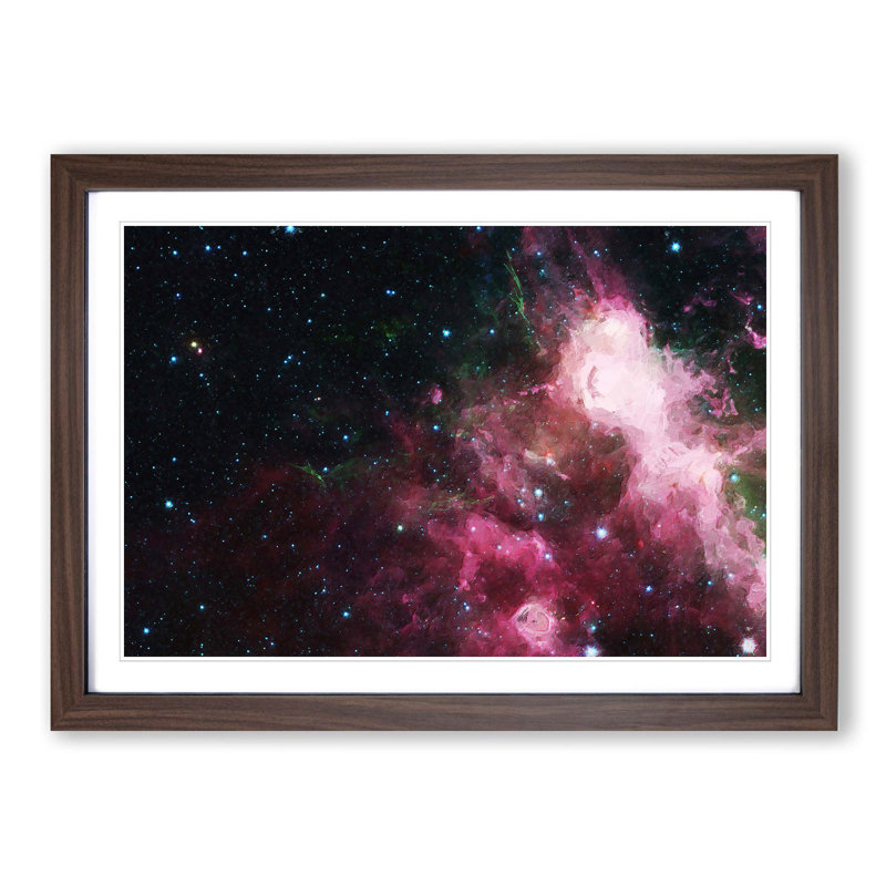 Out of Space Vol.43 in Abstract - Picture Frame Graphic Art Print, Walnut Framed, 36cm H x 48cm W x 2cm D