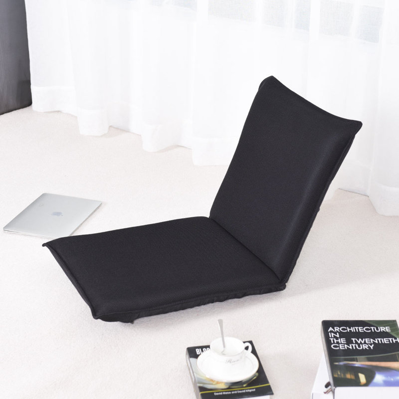 Ortega Upholstered 18'' Lazy Sofa, Black