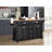 Cambridge Natural Wood Top Kitchen Island With Storage,Kitchen Cart,Coffee Station-1760090091
