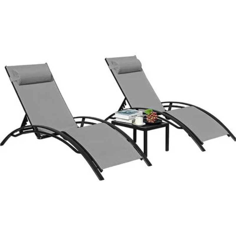 Roeut 175cm Long Reclining Single Chaise with Cushions