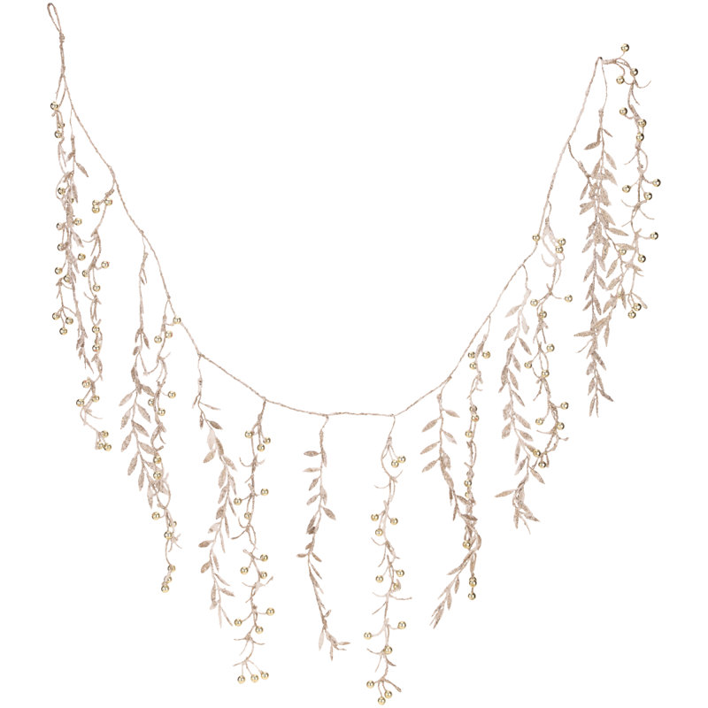 Leaf And Ball Garland - 5 Feet Set Of 2