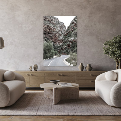 Art contemporain, paysage de montagne rustique moderne et paisible