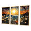 Ornella - ensemble d'art mural abstrait paysage-108460969-108460977