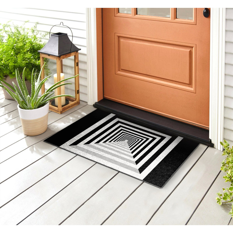 Non-Slip Geometric Outdoor Doormat