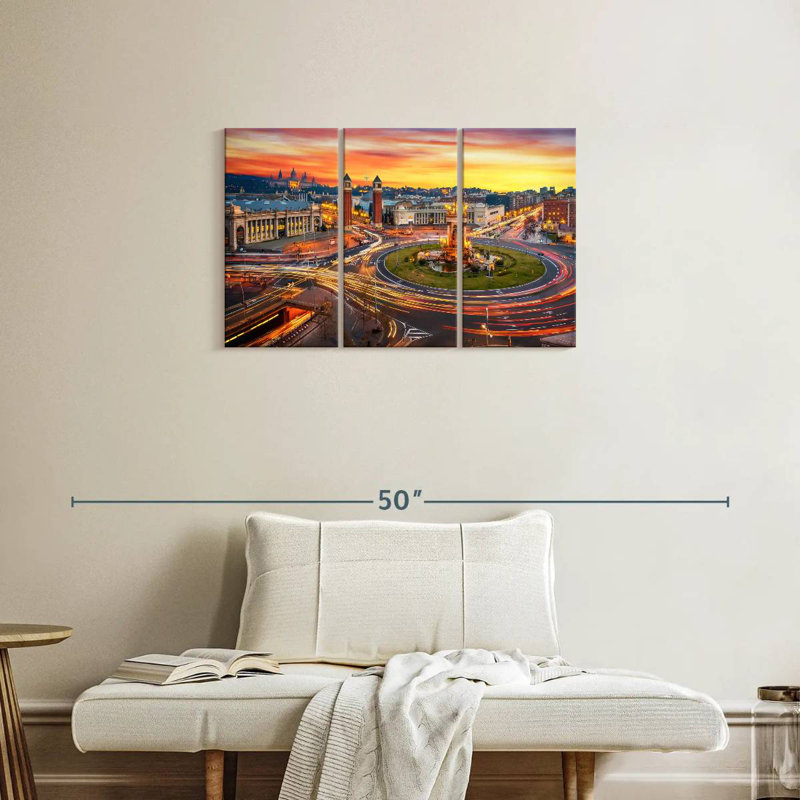 Sebbie Plaza De Espana Light Trails, 20" H x 33" W