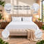Ensemble de draps 5 pièces blanc, 100 % coton, 800 fils/cm², format King séparé-136169116-136169127