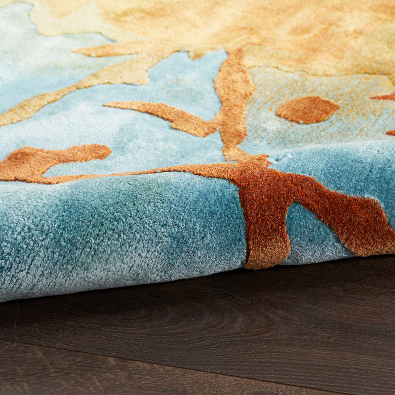 Prismatic   Gold/Multicolor Area Rug, Rectangle 2' x 3'