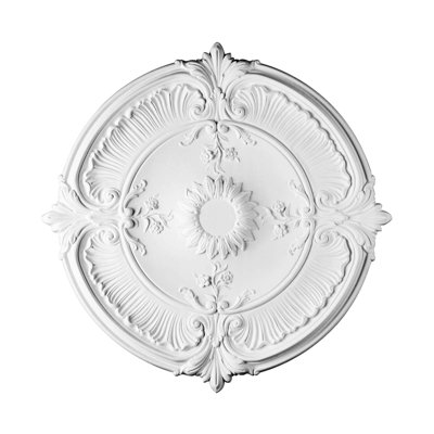 27-1/2 in x 2-3/8 in Acanthus Primed White Polyurethane Ceiling Medallion