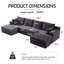 Canapé modulaire infonuagique avec deux poufs-1205854949