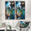 Coral Dreams Coastal Aériel Views I - Coastal Beach, ensemble de 2 reproductions d'art sur toile