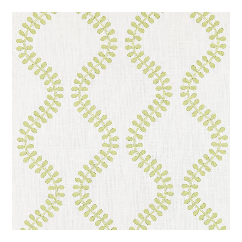 Botanica Foglia Embroidery Fabric, Celery
