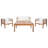 Kinnell Acacia 4 - Person Patio Conversation Set with Cushions-1220927327-1220927326