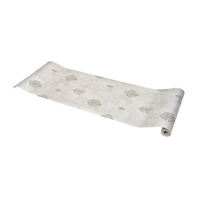 Non-Pasted Non-Woven 3D Embossed Wallpaper Roll, Grey