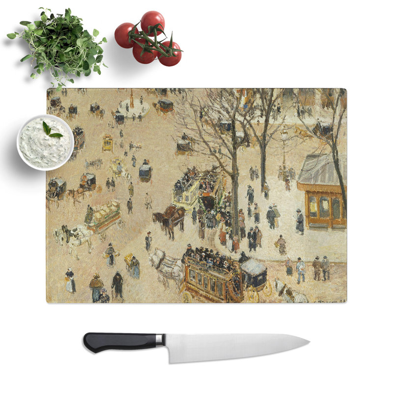 Theatre Place by Camille Pissarro Chopping Board, 28.5cm W x 39cm L