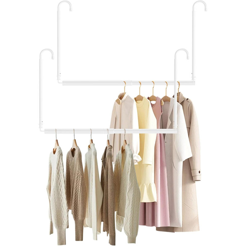 Organisateur de vêtements en chrome pour garde-robe