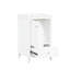 Meuble-lavabo de 20 po de couleur blanche, lavabo en céramique, porte à fermeture en douceur, support de rangement, tiroir, planche, finition peinte, style moderne, lavabo encastré encastré simple de 20 po avec forme rectangulaire,