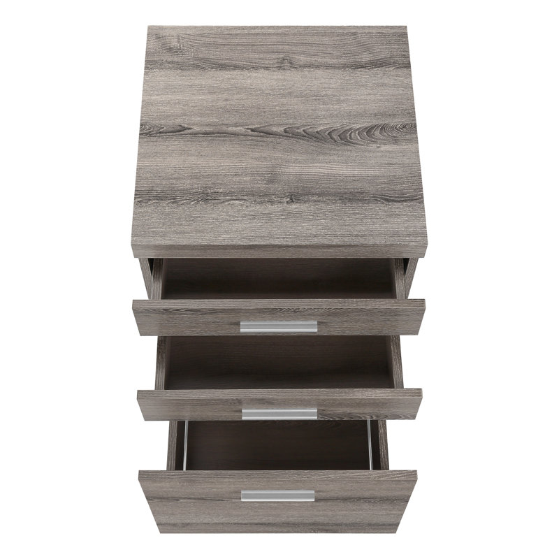 Classeur mobile pour bureau, rangement, taupe, bureau, tiroirs à roulettes de style contemporain, brun moderne