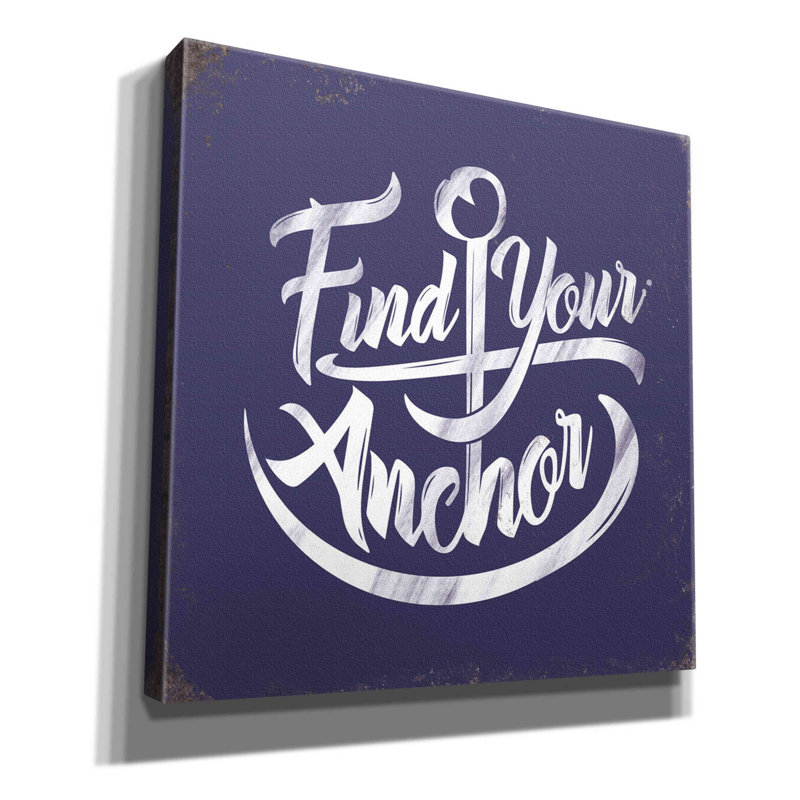 Trinx «Find Anchor» par JJ Brando, art mural sur toile, H 12 po x l 12 po