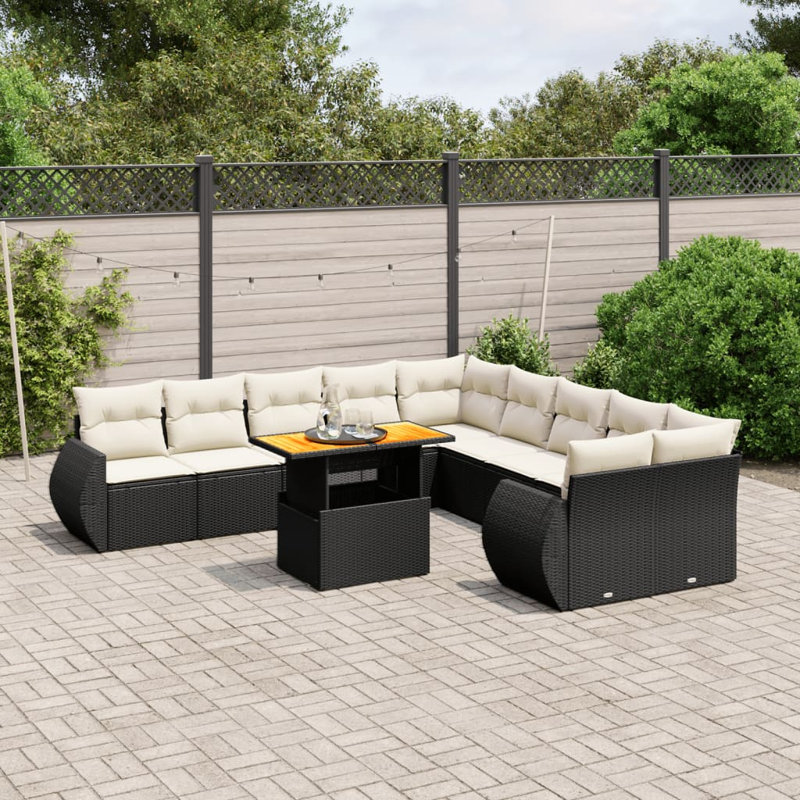 Ensemble de canapé de jardin en rotin PE Vidaxl